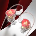 thumbnail image 1 of QKZ AKX Audífonos con micrófono Audífonos intrauditivos Conector de 3,5 mm para juegos (Rojo) Kuymtek Para estrenar, 1 of 9