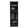 thumbnail image 6 of DUOSONG Falkland Armoire With 1 Drawer And 1 Hinged Drawer With Handles Black Particle Board Furniture Bedroom Furniture Dressers, Chests & Wardrobes, 6 of 8