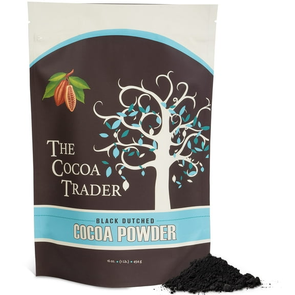 Black Cocoa Powder for GGA1 Baking (1 lb) - Processed Dark Cocoa Powder, Alkalized, Unsweetened Chocolate Flavor | Natural Food Coloring Substitute | Vegan, Gluten & Sugar-Free, Keto Friendly