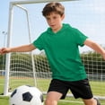 thumbnail image 6 of Eltusu Boys Summer T-Shirts, Sports Solid Color Hooded Casual Short Sleeve Tops Green Size 9-10 T, 6 of 8