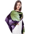 thumbnail image 4 of Grape Elegant Chiffon Silk Scarf - Lightweight Breathable Translucent Wrap Shawl for Women - 70.86x28.7in, 4 of 6