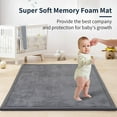 thumbnail image 6 of ACOMOPACK Baby Play Mat for Floor 1.3" Thick Memory Foam Play Mat 59"×71" Tummy Time Crawling with Non-Slip Bottom for Living Room,Nursery,Soft Velvet Playpen Mats for Kids,Infants, 6 of 6