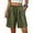 (Fashion 35)Army Green, variant on Aimik Plus Size Shorts for Women Solid Cotton Linen Loose Fit Casual Short Pants Summer Lightweight Comfortable Bottoms