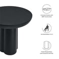 thumbnail image 2 of Pemberly Row Table à Manger Moderne Ronde en Béton de 40 Pouces en Noir, 2 of 10
