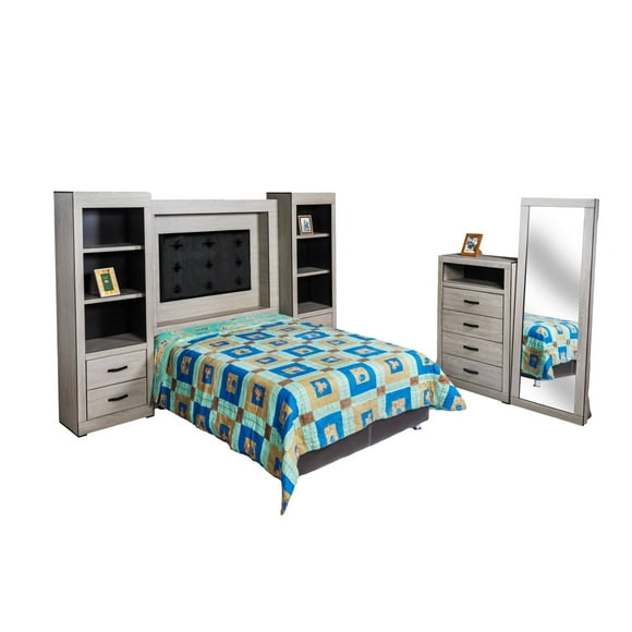 Recamara Matrimonal 5 Piezas Kessa Muebles Lamela