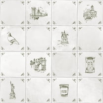 NuWallpaper Brownstone BoysBrooklyn Delft Ivy Peel and Stick Wallpaper