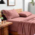 thumbnail image 1 of Bare Home Washed Sheet Set - Premium 1800 Collection - Deep Pocket - 4 Piece - King, Dusty Rose, 1 of 6