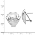 thumbnail image 5 of 14K White Gold Polished Fancy Omega Back Post Earrings, 5 of 5