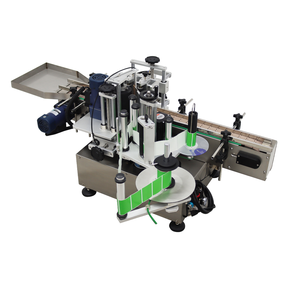 INTSUPERMAI Desktop Position Labeler Automatic Sticker Round Bottle Roller Labeling Machine for Tin Can