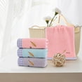 thumbnail image 6 of Embroidered Cotton Hand Towel | Absorbent Soft Fabric | Leaf Design with Letters | Skin-Friendly & Durable | Ideal for Bathroom & Home Use | 1 Piece, 6 of 6