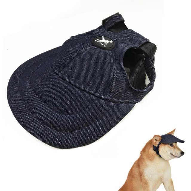 Pet Outdoor Sunbonnet Adjustable Sunshade Cat Dog Sports Cap Baseball Hat Headgear With Ear Holes Universal for All SeasonsL He Qiyong unisex
