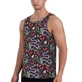 thumbnail image 2 of Fotbe Snakes And Snake Fruit Pattern Men's Quick Dry Workout Tank Top Gym Muscle Tee Fitness Bodybuilding Sleeveless T Shirt Breathable Workout Shirt-Large, 2 of 9