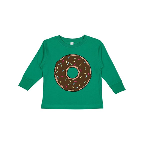 Inktastic Chololate Donut with Sprinkles Boys or Girls Long Sleeve Toddler T-Shirt