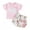 Pink, variant on Bagilaanoe 2pcs Newborn Baby Girl Shorts Set Short Sleeve Letter Print T Shirt Tops   Shorts 3M 6M 9M 12M Infant Casual Summer Clothes