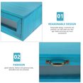 thumbnail image 3 of FOLOYORI Wooden Desktop Drawer Box Blue Countertop Storage Cabinet for Phone and Jewelry Organizer, 3 of 6