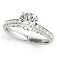 thumbnail image 1 of Bague d'Engagement en Or Blanc 14k avec Diamant, Rangée Unique de Griffes, 1 3/8 cttw Taille 8, 1 of 3