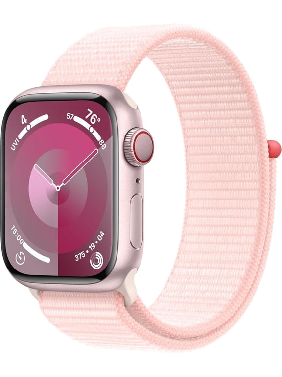 Pre-Owned Apple Watch Series 9 (GPS + LTE) 45MM Aluminum Case Light Pink Sport Loop