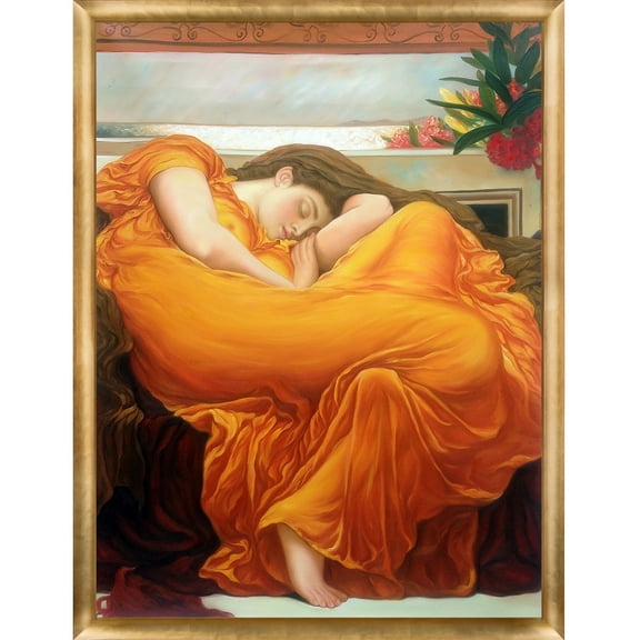 Flaming June with Gold Luminoso Frame 30"x40"