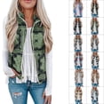 thumbnail image 3 of Tie Dye Vest Outwear Ethnic Warm Lightweight Soft Comfortable Fashion Fleece Fuzzy Zipper Vest for Girls for Winter ANGGREK Otros, 3 of 6