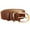 Coffee, variant on 1. Women's Adjustable Faux Leather Waist Belt with Decorative Clasp for Casual & Formal Attire