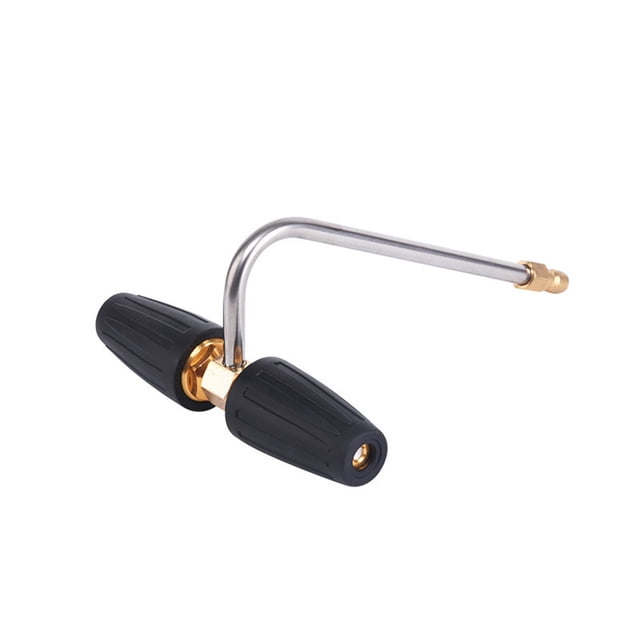 Accessoire de Nettoyage de Gouttière pour Laveuse à Pression avec Buses en Aluminium à Double Rotation et Raccord à Raccordement Rapide de 1/4 Po