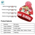 thumbnail image 6 of Deago LED Light Up Christmas Hat Beanie Knit Cap Colorful Lights Winter Snow Holiday Party Pom Pom Beanie Hats, 6 of 9