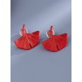 thumbnail image 1 of 1pair Fashionable Red Maple Leaf Shaped Clip-On Earrings, Suitable For Girls Without Ear Piercings, 1 of 5