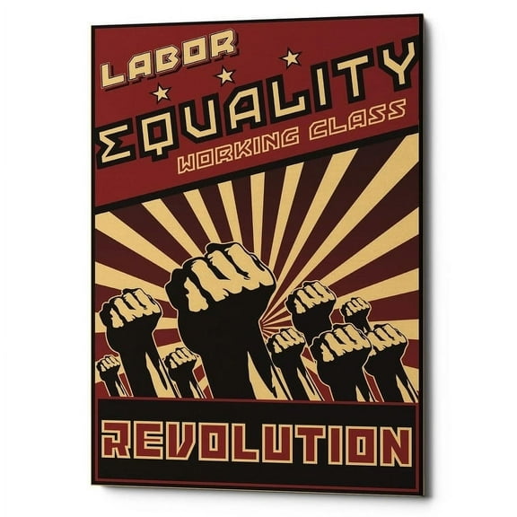Epic Graffiti 'Revolution' Giclee Canvas Wall Art - Red 40" x 60"
