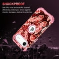 thumbnail image 3 of Casetego Compatible with iPhone Air 5G Case,Glow in The Dark Three Layer Heavy Duty Shockproof Protection Hard Plastic Bumper+Soft Silicone Protective 6.6 inch Case,Rose Gold Butterfly, 3 of 9