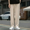 thumbnail image 3 of Mens Casual Loose Straight Pants Sport Gym Yoga Baggy Drawstring Long Trousers, 3 of 11