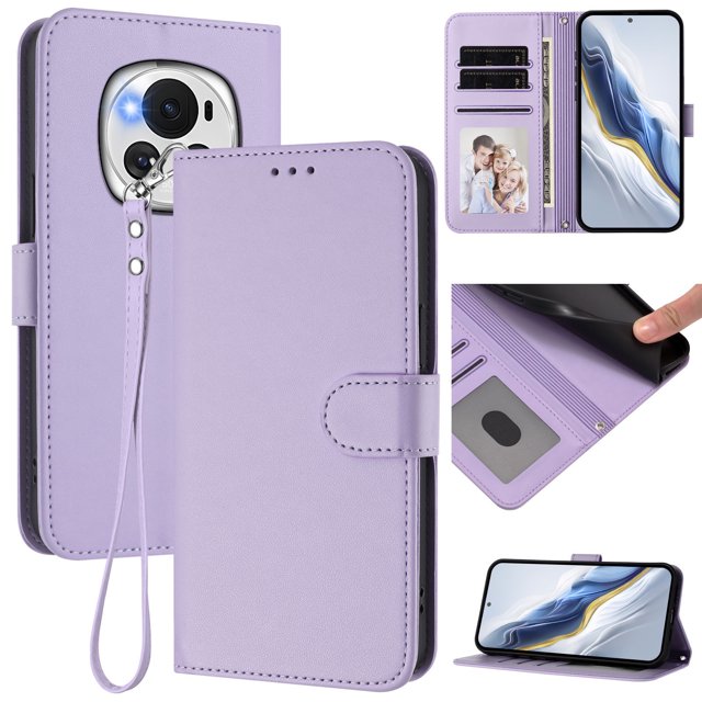 Funda Cartera GANGXUN para Honor Magic 6 5G – Cierre Magnético, Protección RFID, Correa Desmontable, Compatible con Carga Inalámbrica