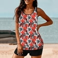 thumbnail image 5 of Meichang Blouson Bathing Suit for Women Tankini Swimsuits Floral Tankini Tops with Boyshorts Two Piece Tummy Control Swim Suits, 5 of 7