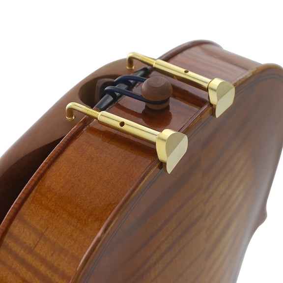 Niceauty Adjustable Violin Rest Brass Golden 2Pcs