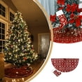 thumbnail image 3 of AMERTEER Tree Skirt Christmas Under Tree Foot Mat Snowflake Decoration Polyester Floor Gift Stocking Pad Set, 3 of 8