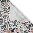 thumbnail image 6 of Ambesonne Indie Valance & Curtain, Hipster Fashion Sketch, 55"x45", Seafoam Orange Black, 6 of 6