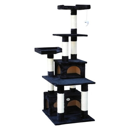 UPC: 0810602020302 | Go Pet Club 67 in. Deep Blue Cat Tree Condo Scratcher Post Pet Bed Furniture – F206