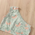 thumbnail image 6 of Douhoow Baby Girls 4th of July Outfit Set, Sleeveless One Shoulder Vest+Floral Flag Print Shorts, 6 of 7