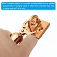 thumbnail image 5 of Uxcell Pad Eye Plate U Hooks Metal Ceiling Hook Wall Mount Loop with Screws Hardware Ring Hooks Copper, 5 of 6