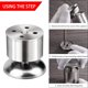 thumbnail image 5 of 4 patas de acero inoxidable para gabinetes, patas ajustables para muebles de cocina, con tornillos (altura ajustable de 0 a 10 mm), 5 of 5