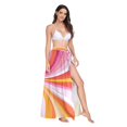 thumbnail image 2 of FORMRS Womens Beach Sarong Semi-Sheer Bikini Wrap Skirt Swimsuit Cover-ups, Swirling Lines, 2 of 7