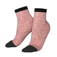 thumbnail image 2 of Bingfone Rose Gold Pink Glitter Design Patterned Men'S Women'S Casual Cotton Socks, 2 of 9