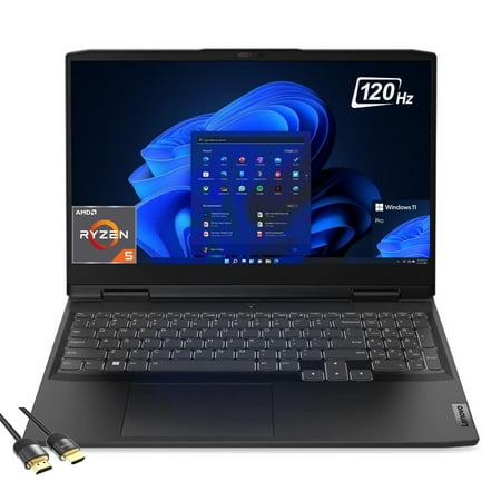 Lenovo Ideapad Gaming 3 Laptop, 15.6" FHD IPS 120Hz, AMD Ryzen 5 7535HS Up to 4.55GHz, GeForce RTX 2050, 16GB DDR5, 1TB NVMe SSD, Backlit KB, Webcam, Wi-Fi 6, RJ-45, Type-C, Mytrix HDMI, Win 11 Pro