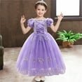 thumbnail image 2 of UACY Baby Kids Girls Clothes Outfits Little Girls Hallo-ween Outfits for Kids Party Dress Up Fashionable Long Evening Gown(Purple,6-7 Years), 2 of 6