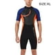 thumbnail image 2 of Traje de buceo traje de buceo de manga corta pantalones cortos de pareja de pieles de buceo de pareja traje de surf para snorkel natación en agua fría naranja de agua xl 3mm Scienceny OD017107-15, 2 of 6