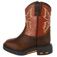 thumbnail image 3 of M&F Western Kids Boys Toddler Workhog Lil Stompers Boots 5 Toddler Brown, 3 of 5