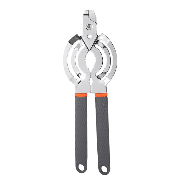 Abridor de tarros con mango de silicona - Acero inoxidable, agarre antideslizante, para personas mayores, mujeres y manos débiles, uso en cocina