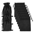 thumbnail image 1 of Bolsas de Yute Uxcell con Cordón, Sacos de Favor, Bolsas de Joyería para Regalos, Negros, 1 of 7