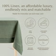 thumbnail image 2 of over&back 100%-Linen Woven Tablecloth - Colorful Dining Room Table Cover - Mitered Corner Hems - Machine Washable - Kitchen and Home Decor - Green - 70x108, 2 of 13