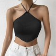 thumbnail image 2 of Sngxgn Womens Tank Tops V Neck Summer Sleeveless Ribbed Button Spring Casual Shirts(Black,L), 2 of 7