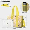 thumbnail image 5 of Teacher Tote Bag,Golden Retriever Teacher Utility Tote Bag,Large Work Tote Bags for Women with Multiple Pockets,Top Zipper Closure,13.8x10.6x6.7 Inch, 5 of 5